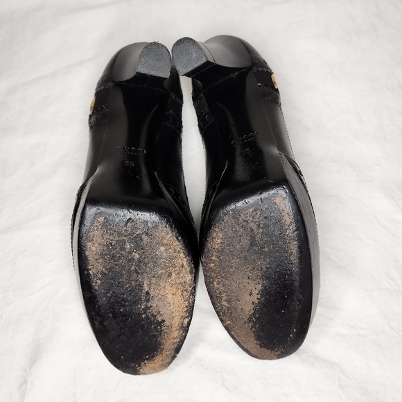 Gucci Black Brogue Pump Heels - Picture 8 of 13